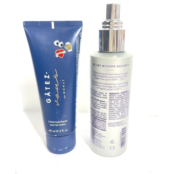 MONAT SPOIL YOURSELF Hydrating Hand Cream 2 fl oz Heat Protecting Spray 4.5 oz - Picture 2 of 2